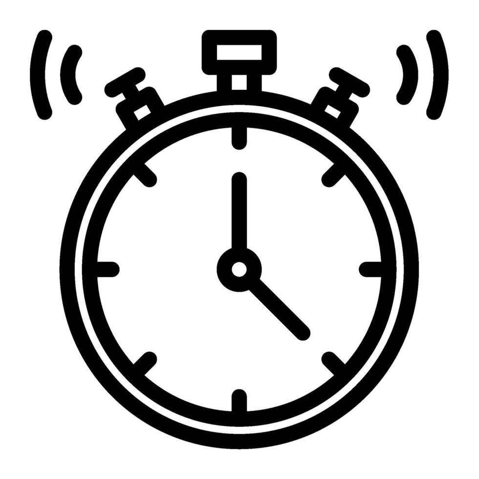 Countdown timer icon line style vector