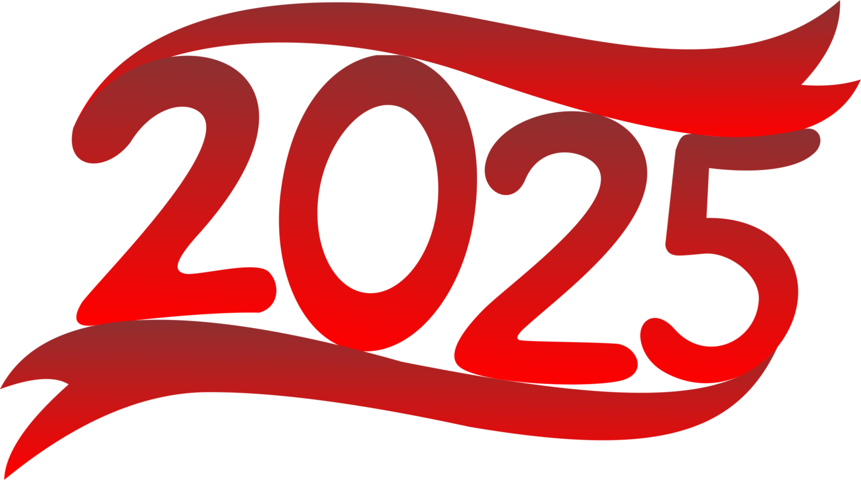 New year 2025 number icon png