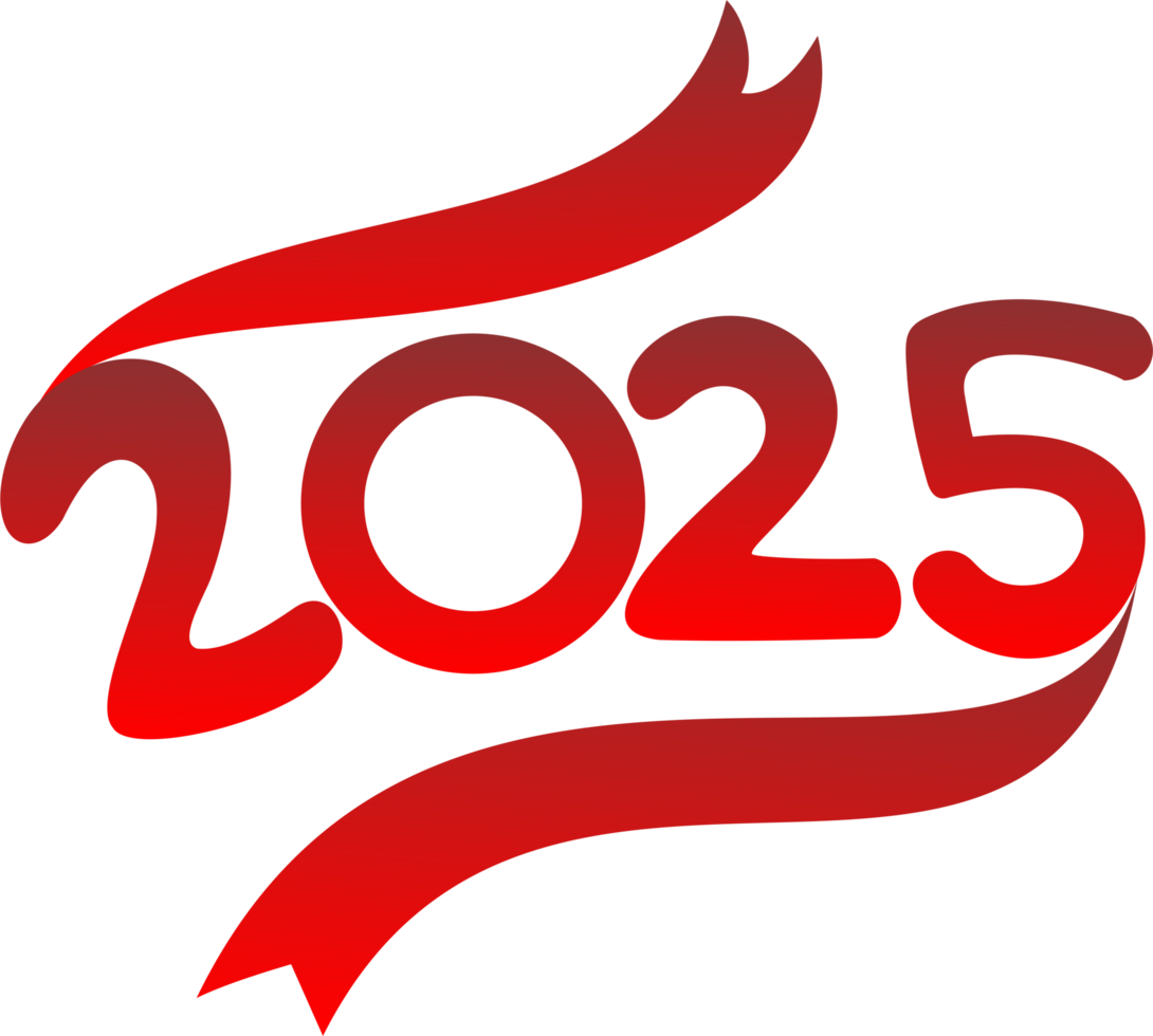 New year 2025 number icon 53985299 PNG