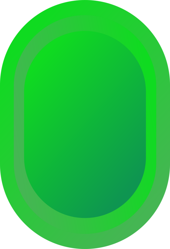 Green button oval shape png