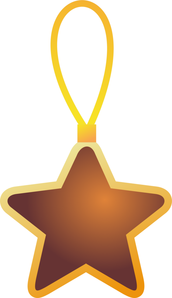Star chocolate of Christmas hanging png