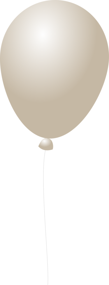 Gray balloon happy element png