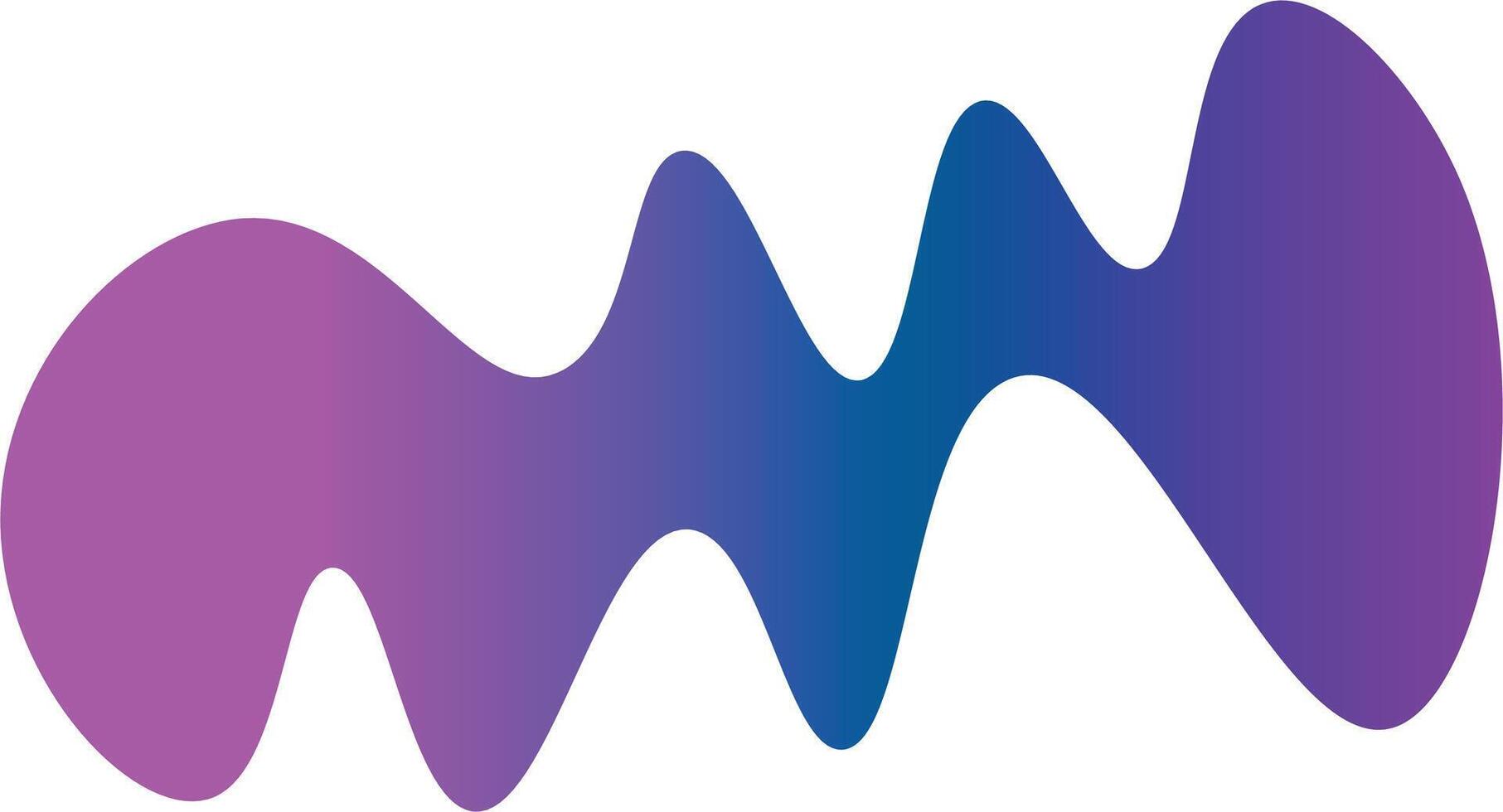 Wavy Gradient Shape in Purple and Blue vector