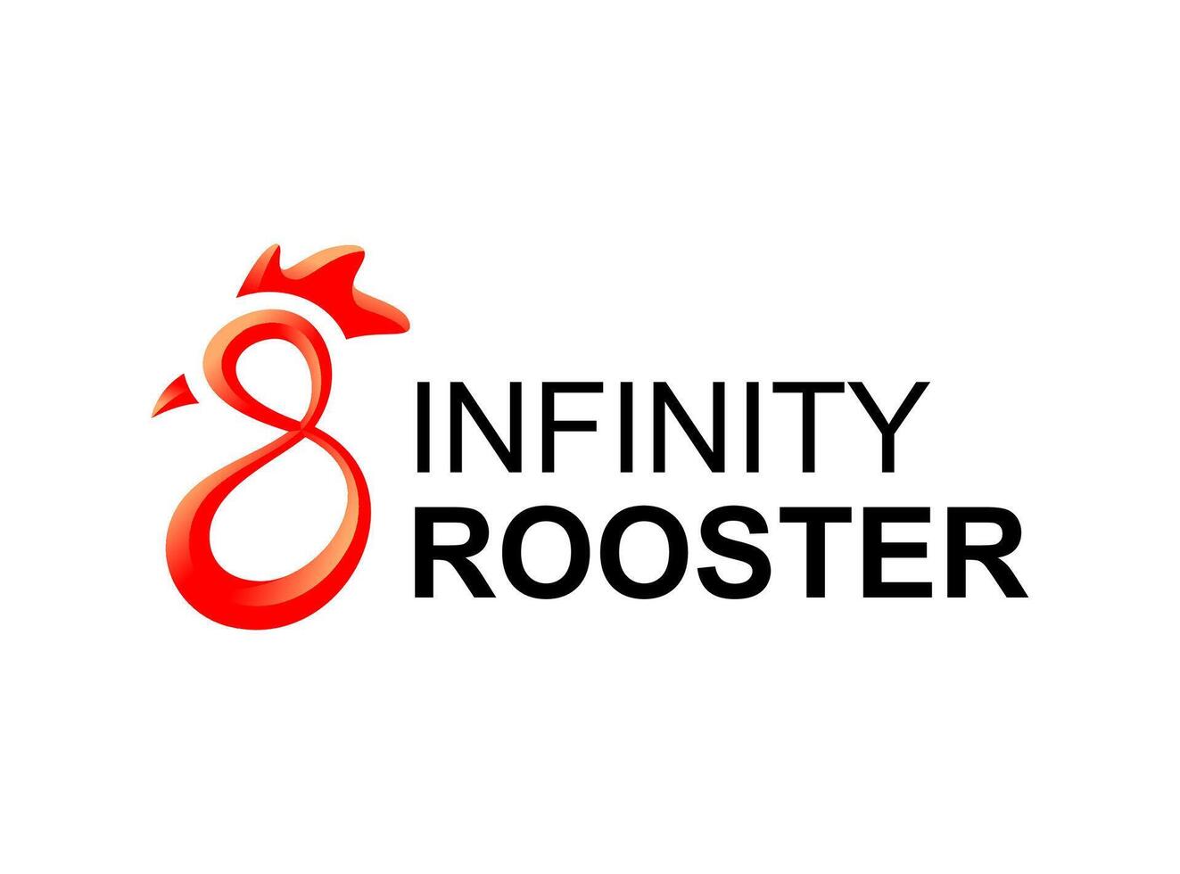 INFINITY ROOSTER LOGO DESIGN TEMPLATE vector