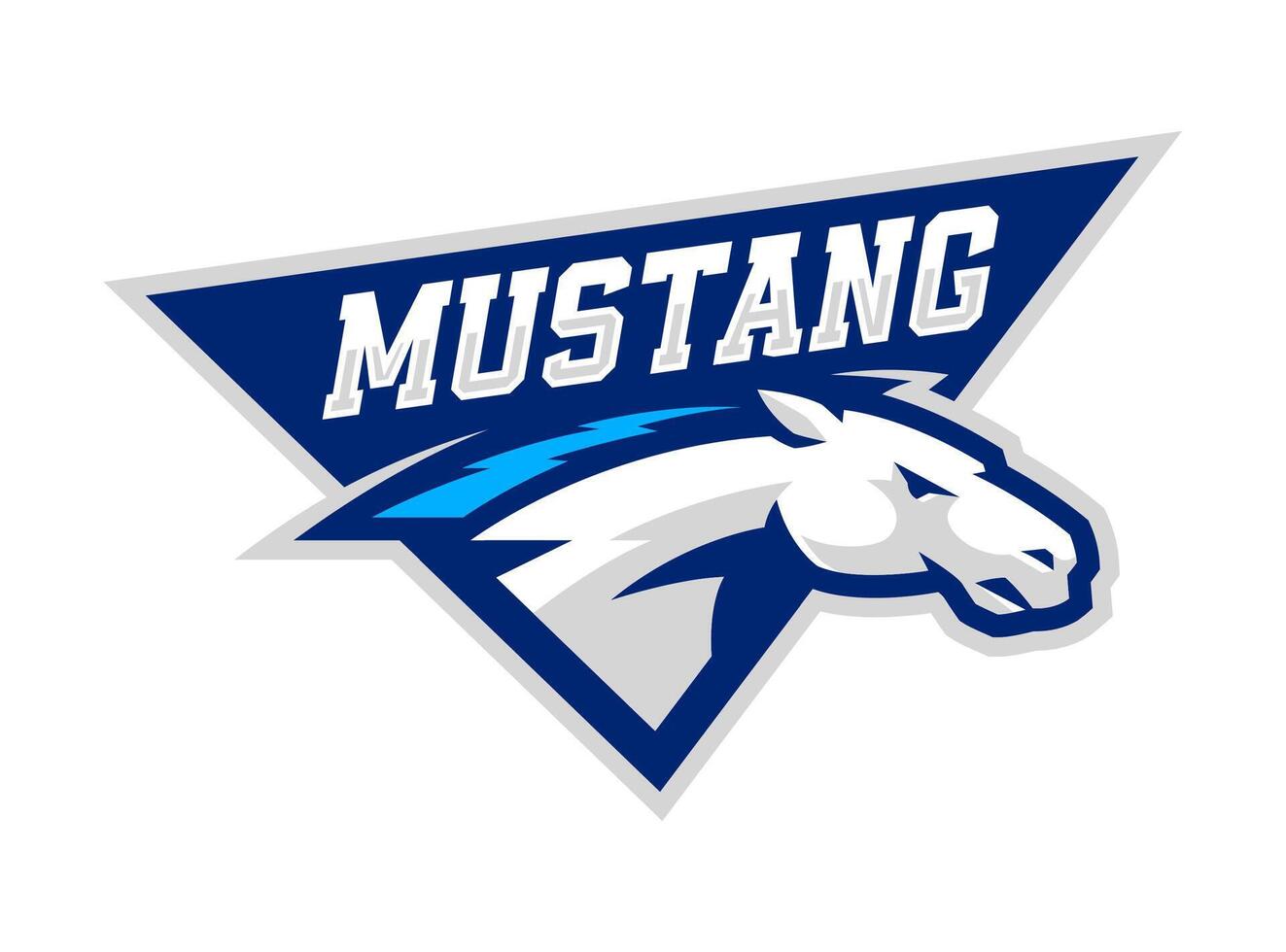 MUSTANG HORSE LOGO DESIGN TEMPLATE vector