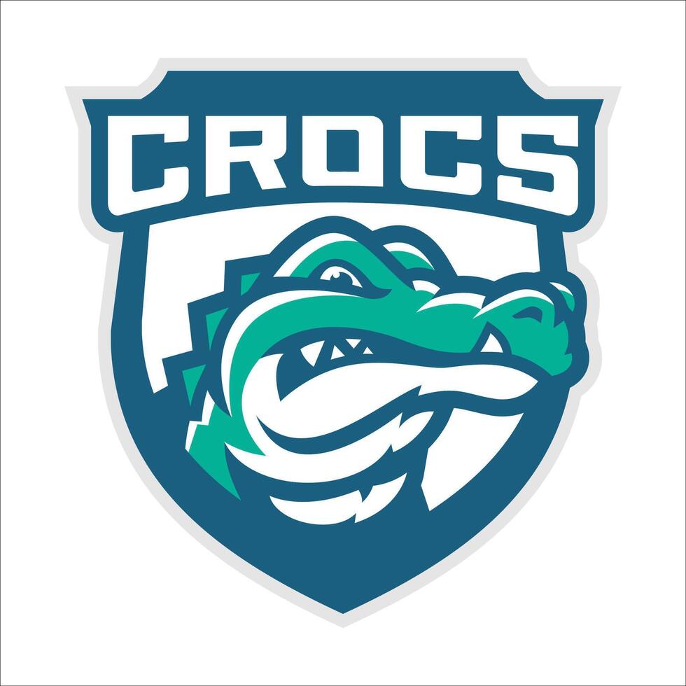 CROCODILE MASCOT LOGO DESIGN TEMPLATE vector