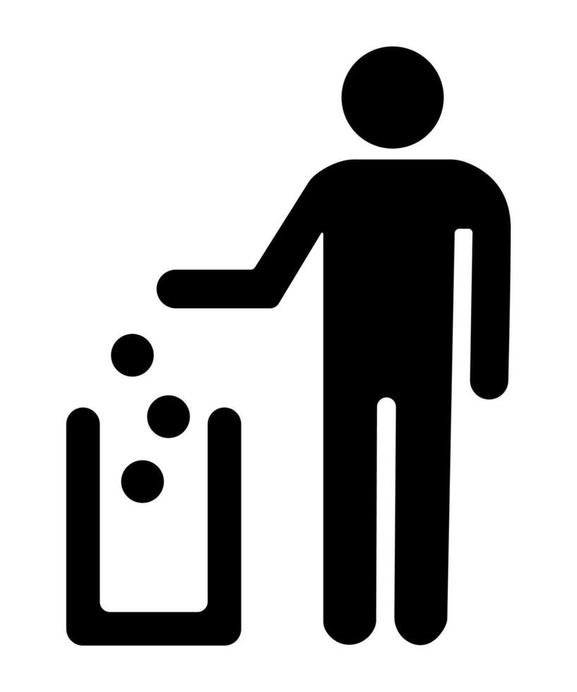 Trash icon isolated on a white background. illustration of activity. black icon. vector
