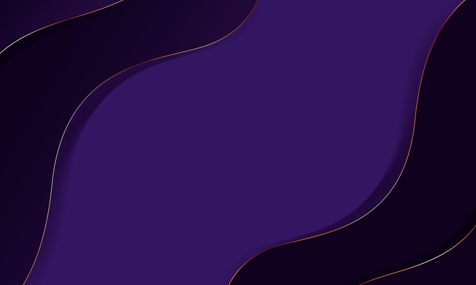 Dark wave luxury purple background with golden elements line. abstract background with copy space. vector