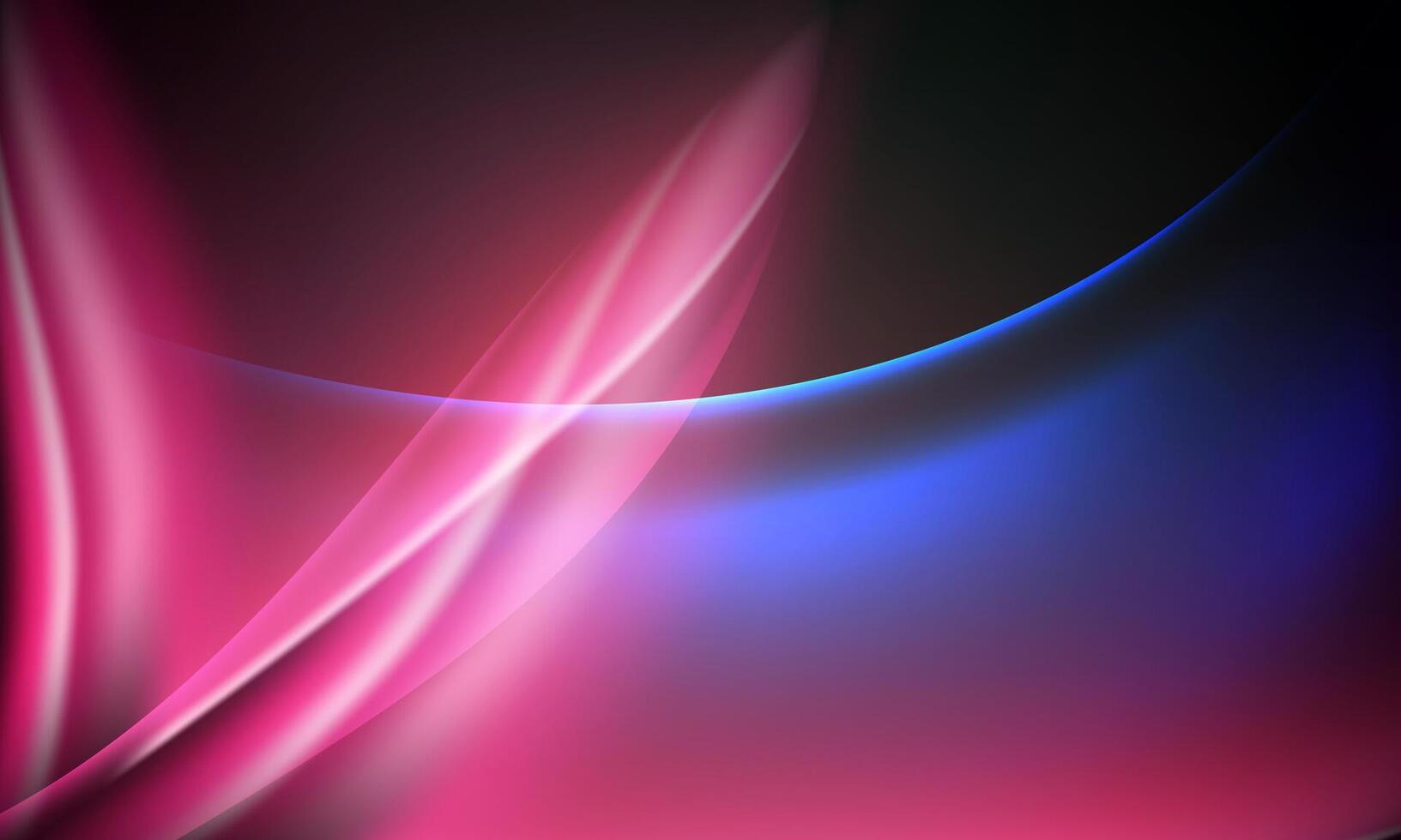 Colorful and futuristic neon on dark background. curve soft light pink and blue color. vector