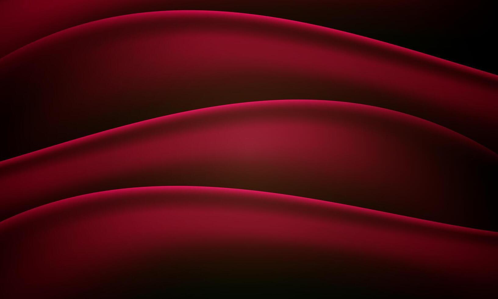 fluido oscuro rojo curva forma con suave degradado resumen antecedentes. oscuro rojo raya modelo. vector