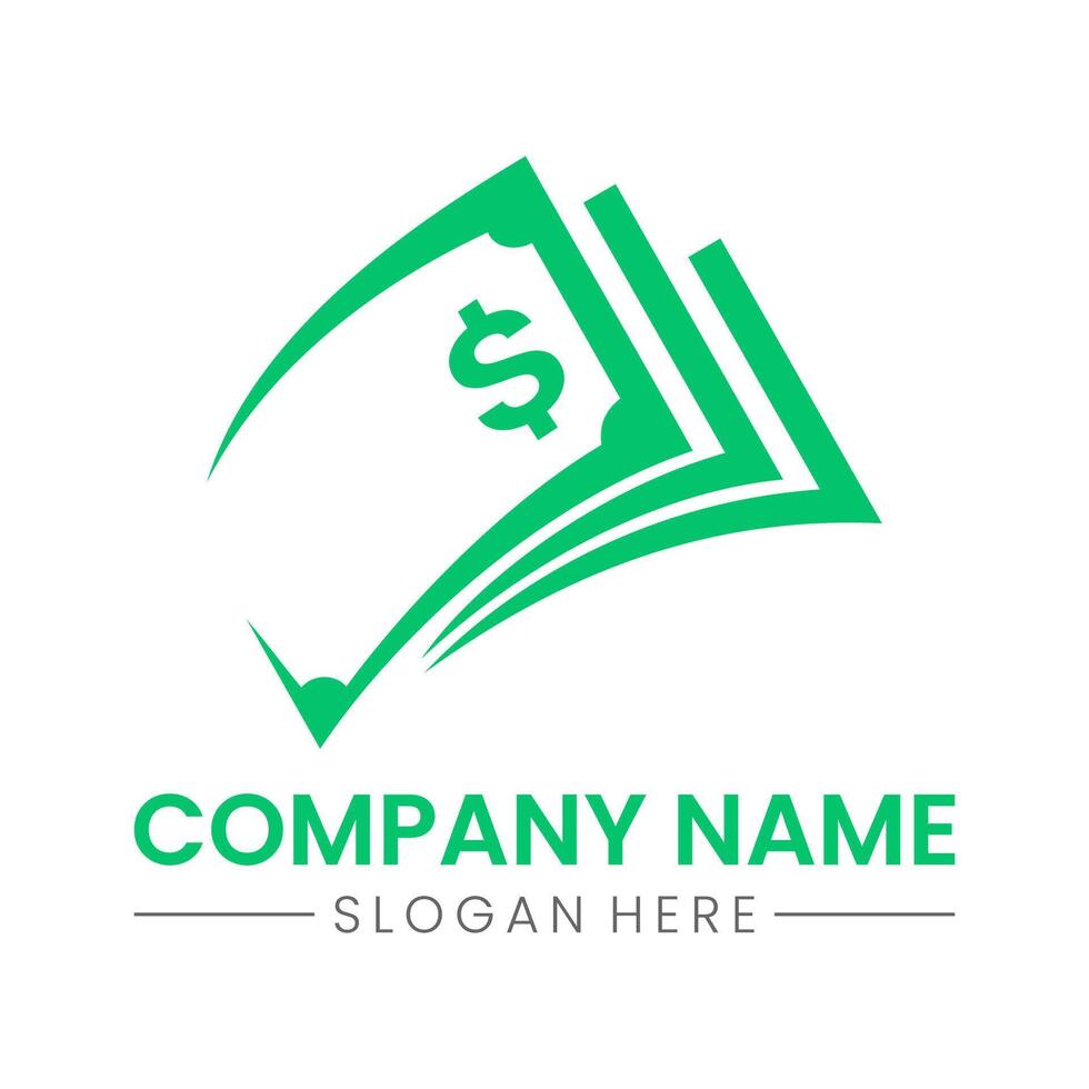 Dollar bill logo for world financial company. vector