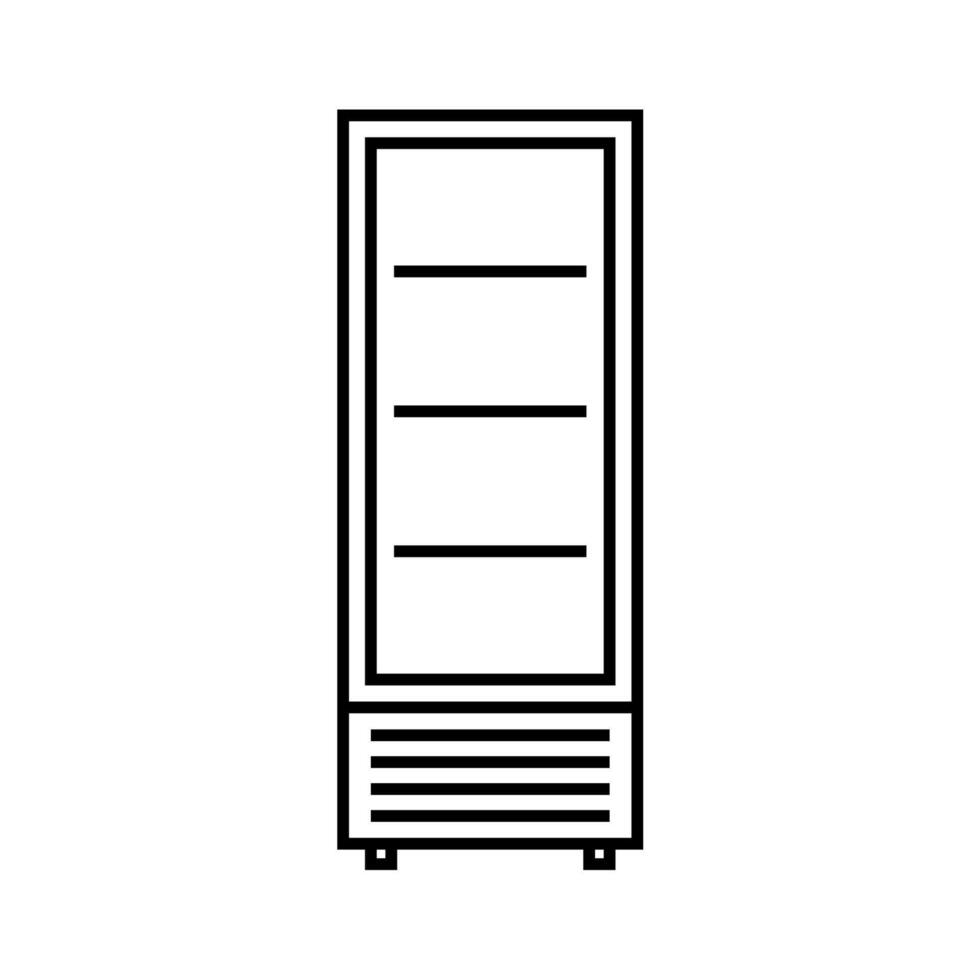 Display refrigerator line icon isolated on white background vector