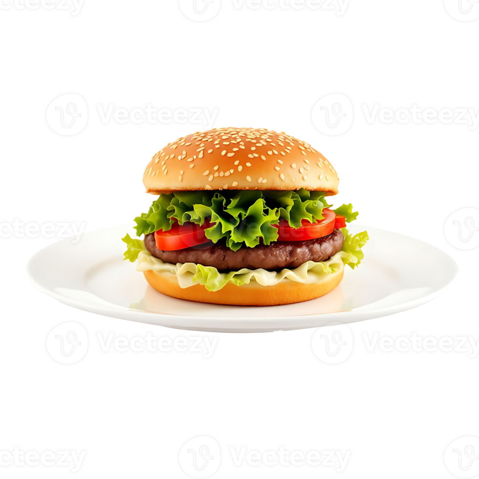 Hamburger Isolated on a Transparent Background png
