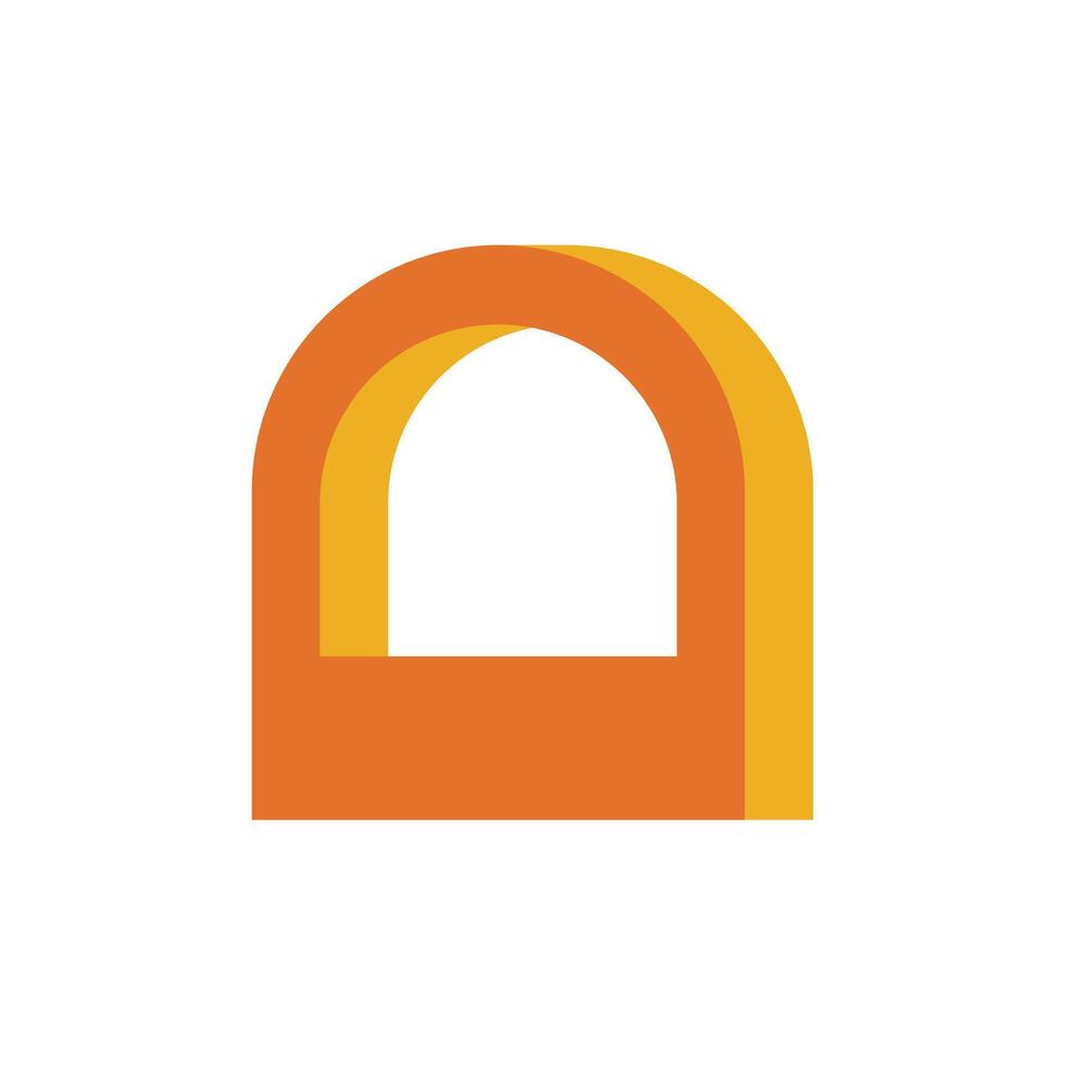 Illustration background gate retro unique design with blank background vector