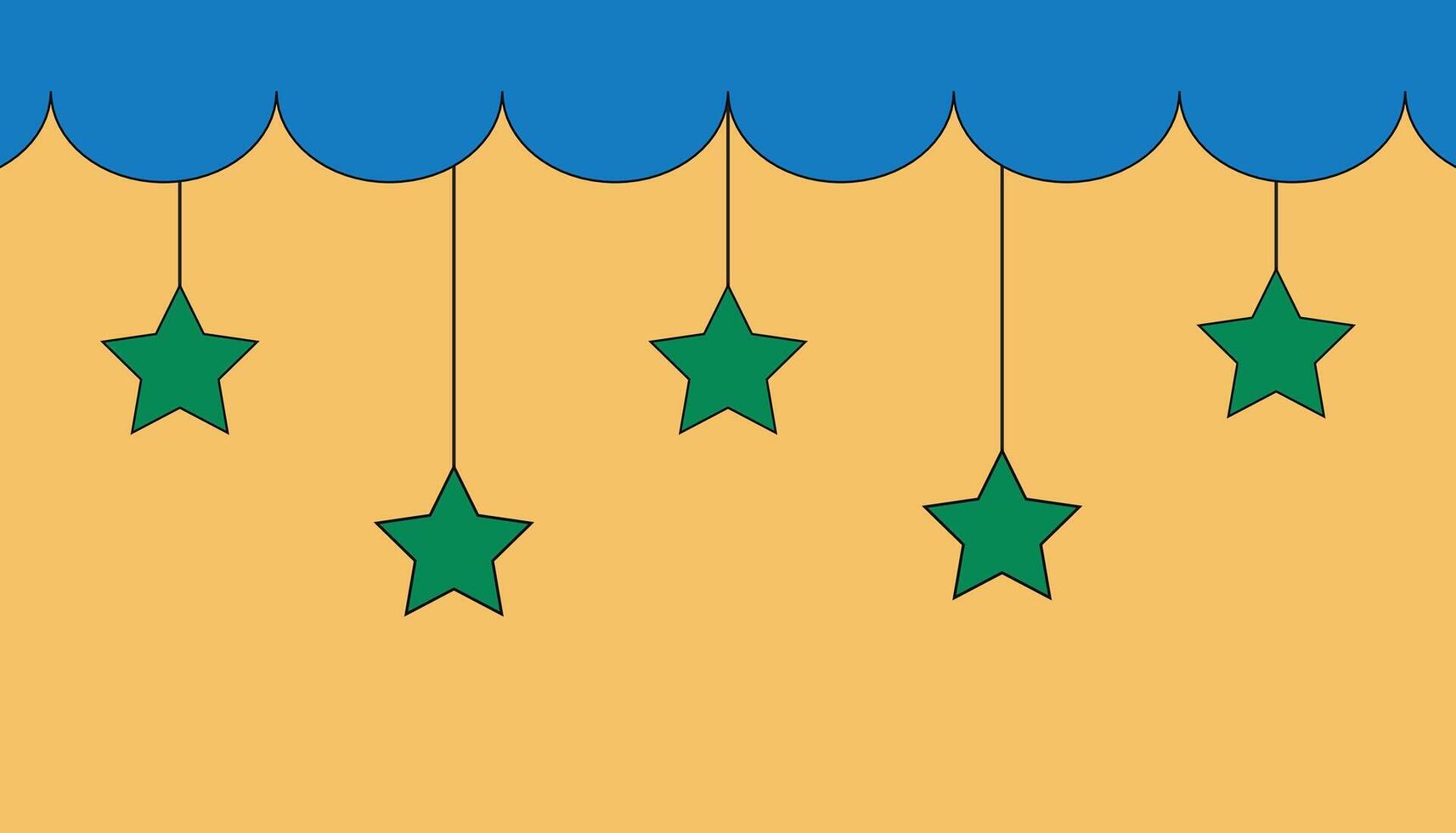 Background star hanging retro vintage unique design vector