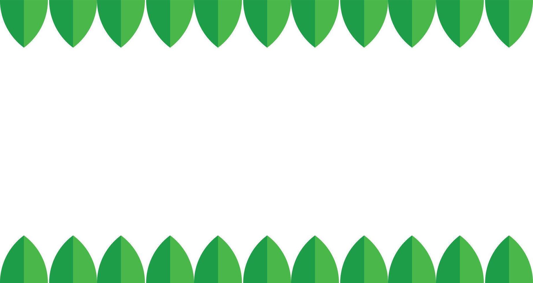 Background green leaf frame unique design with blank background vector