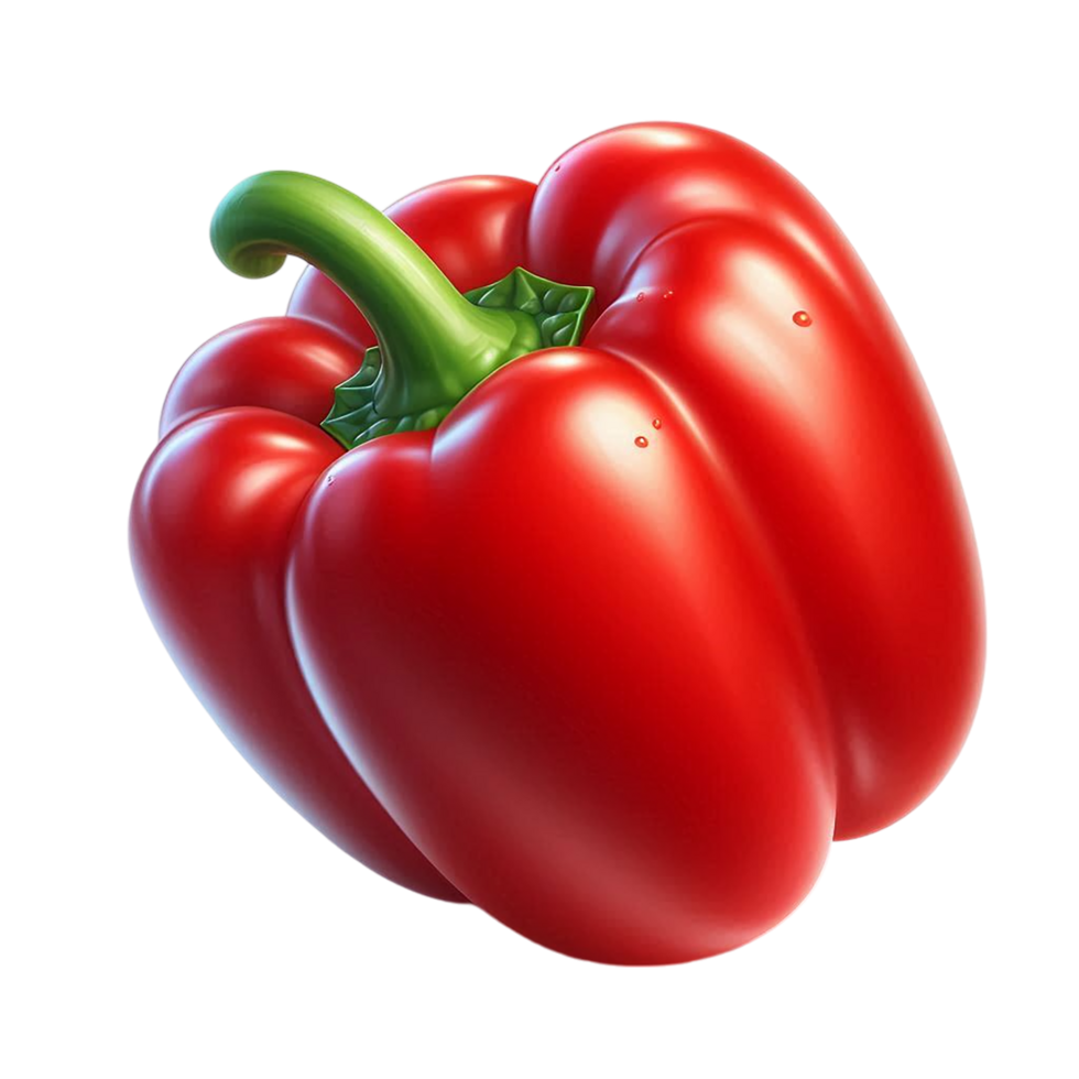 rot Glocke Pfeffer mit Grün Stengel png