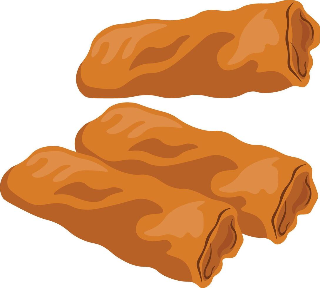 Filipino Food Illustration Set Turon vector