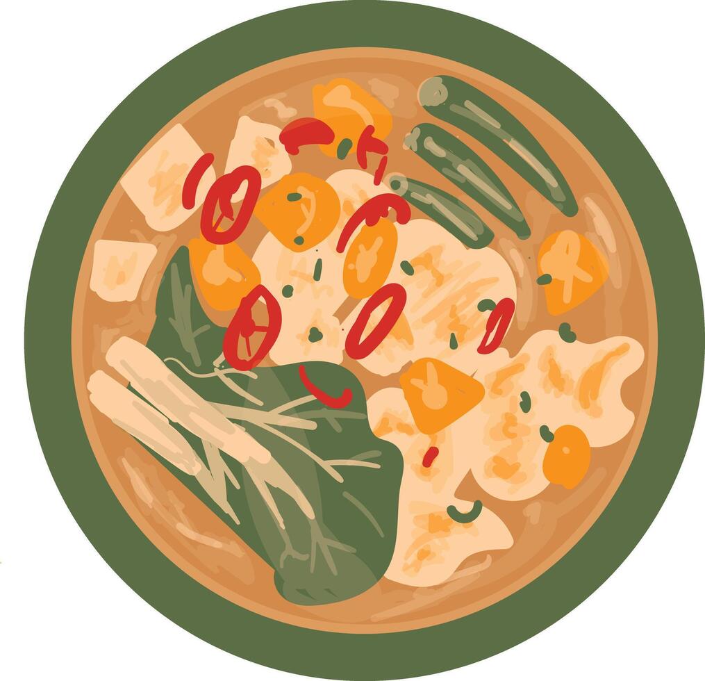 Street Food Delights of the Philippines Sinigang vector