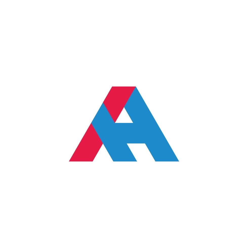 letters ha triangle simple colorful logo vector
