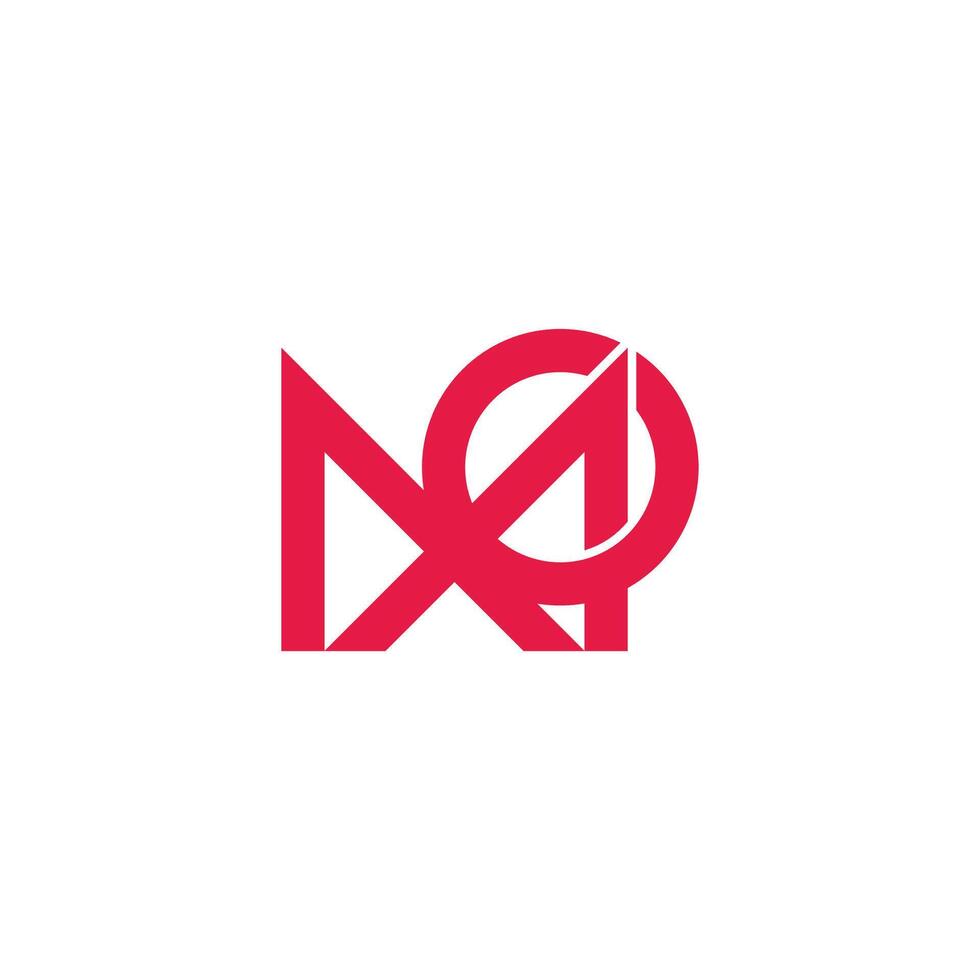 letters mo linked arrow simple geometric line logo vector