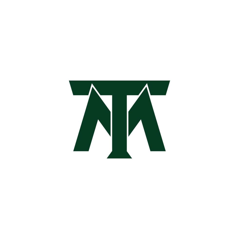 letters tm linked monogram geometric logo vector