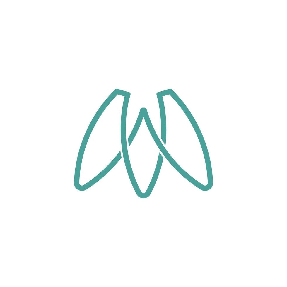letter abstract bug wings simple logo vector