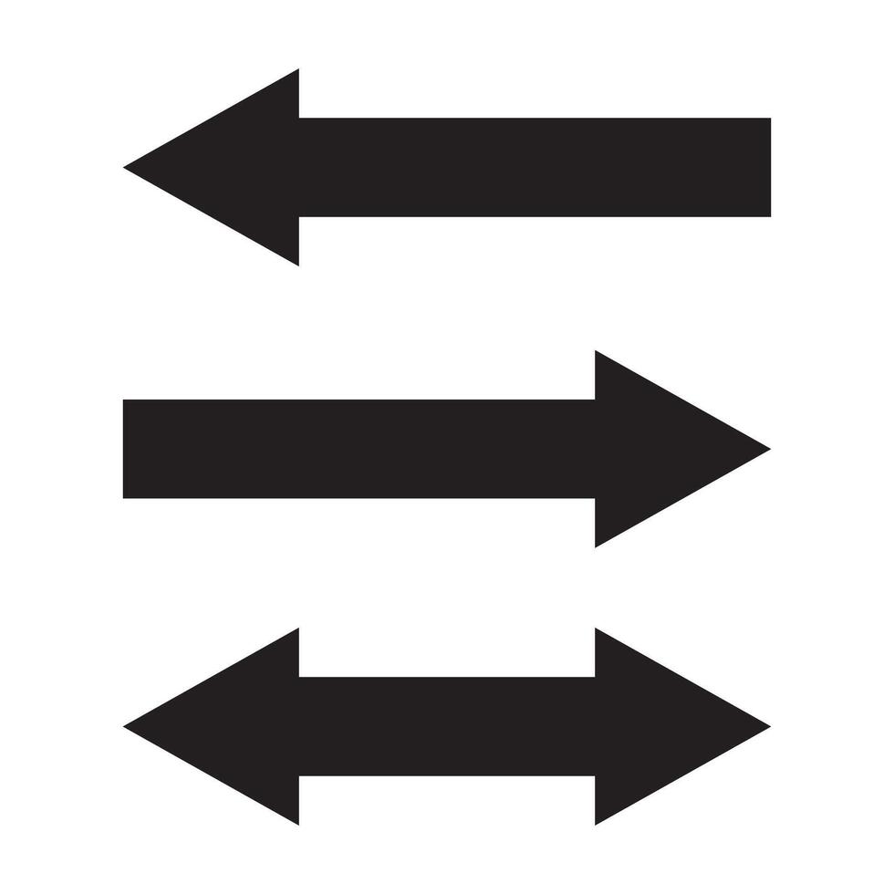 Set of arrows. Left arrow. Right arrow. Pointer. Arrow icon. vector