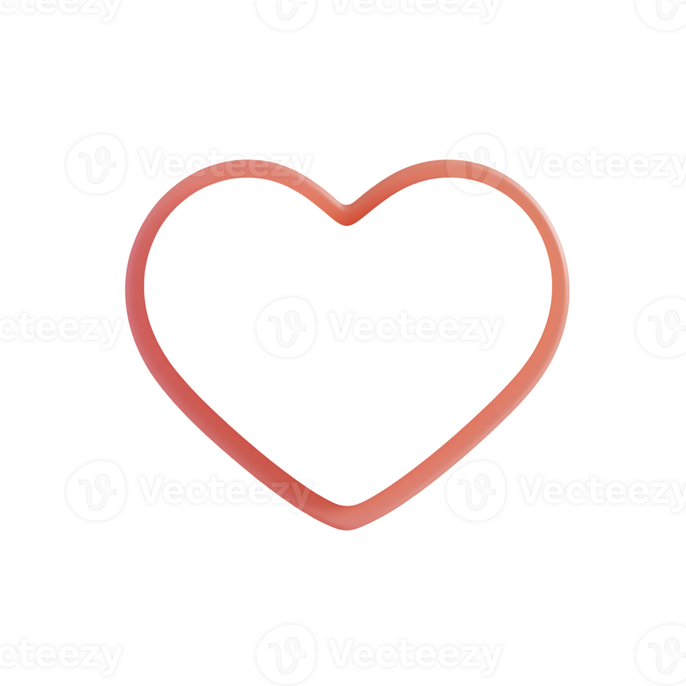 heart shape icon on transparent background png