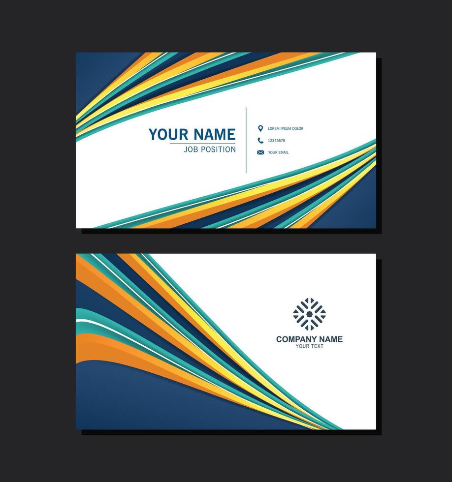 modern abstract business card design vector