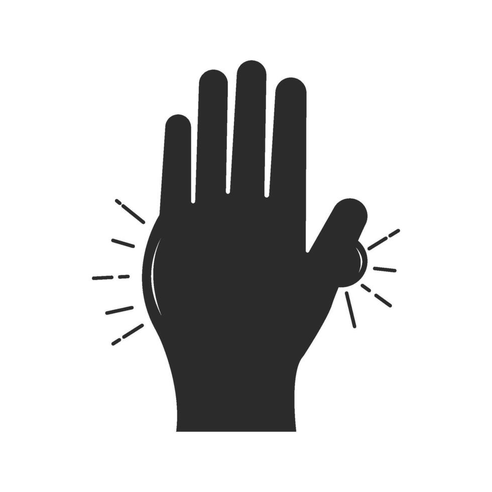 Skin rash. irritation on hand logo illustration vector