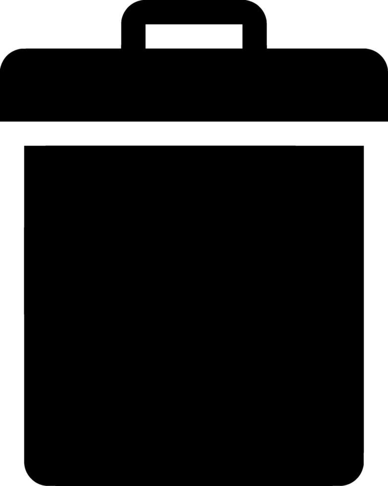Simple Black and White Trash Bin Icon, Ideal for Use in Web and Mobile UI Designs for Digital Projects vector