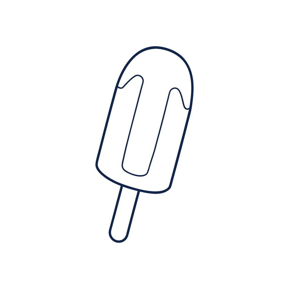 Ice Cream Sketches in Line Art vector
