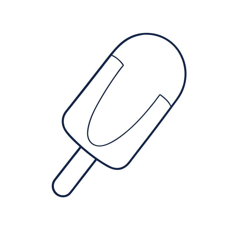 Ice cream icon line illustration on white background vector