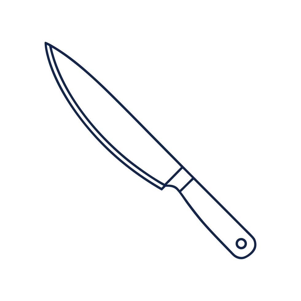 A knife outline on a white background vector