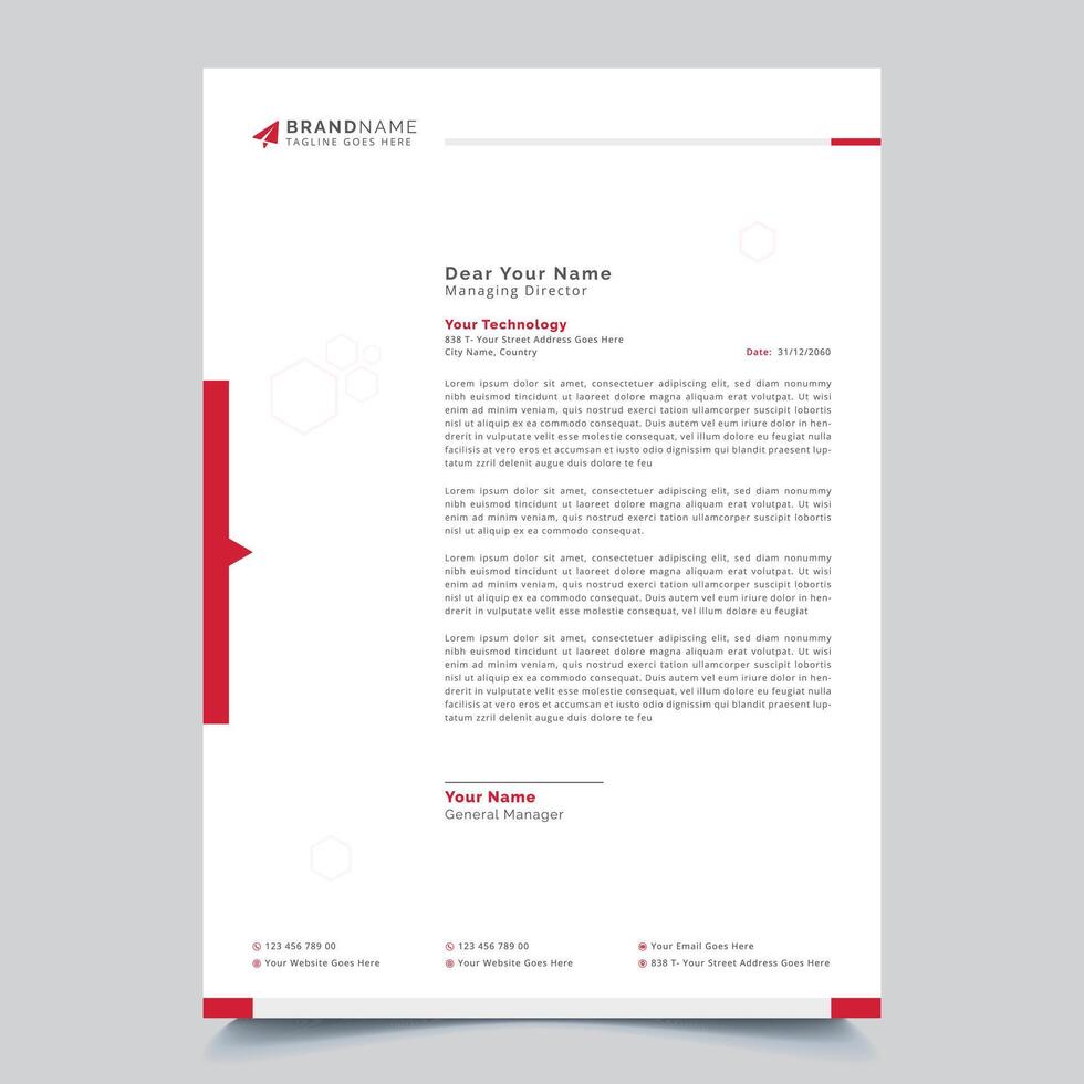 Corporate Template Design A4 Size vector