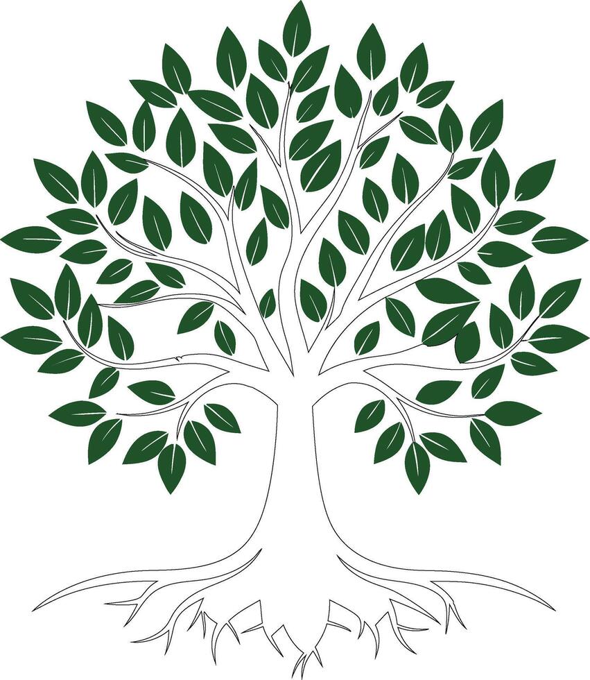 Nature Simplicity Unique Logo Design Featuring a Simple Tree vector