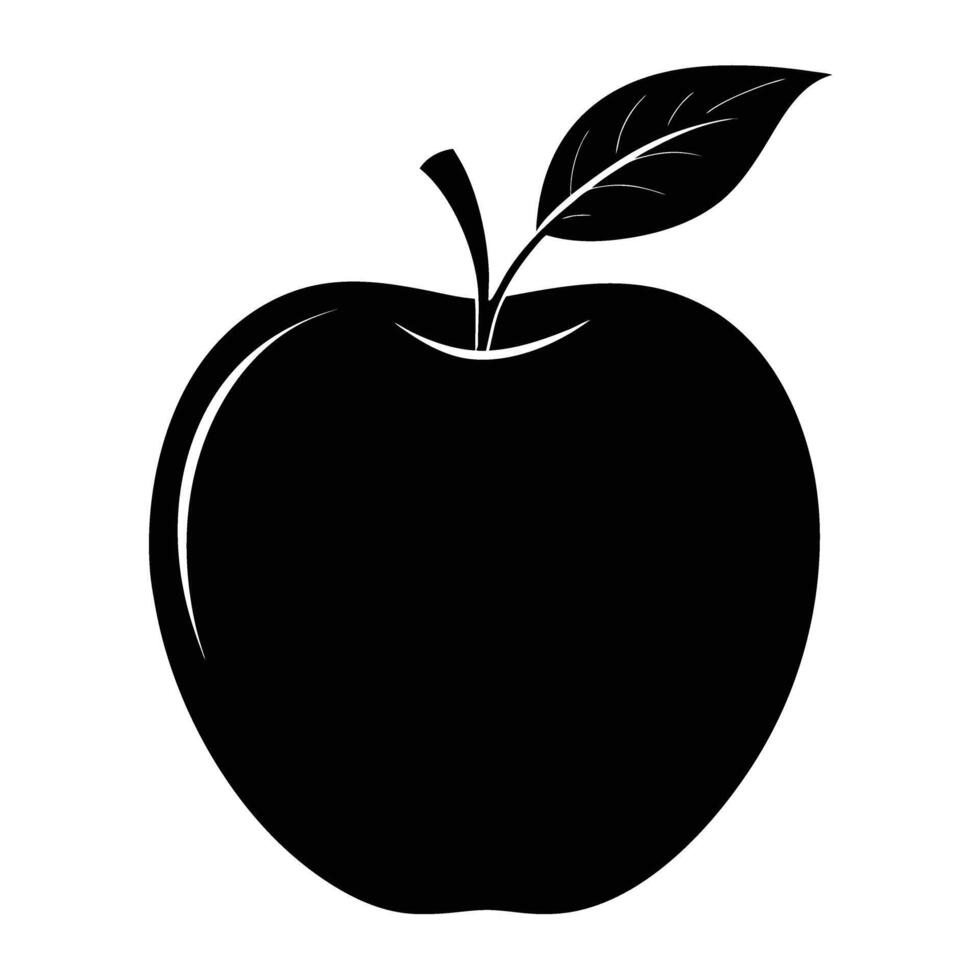 apple silhouette illustration vector