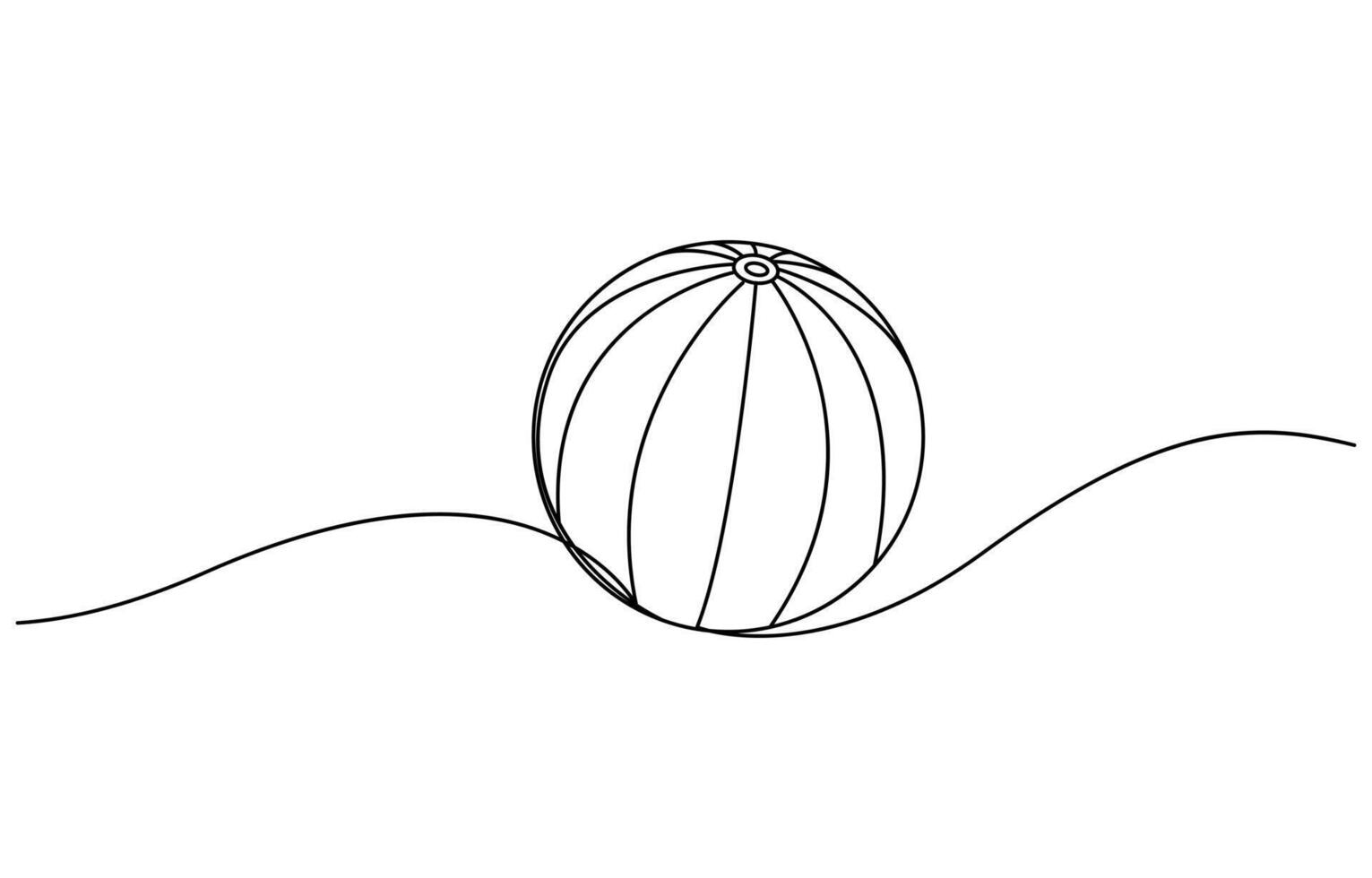 Volleyball one line art vector