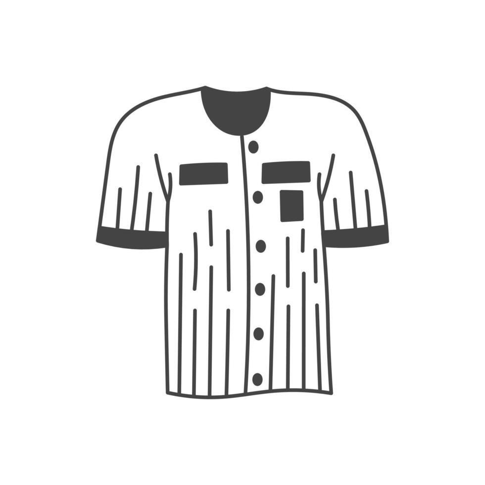 Baseball Player Uniform Shirt Illustration vector