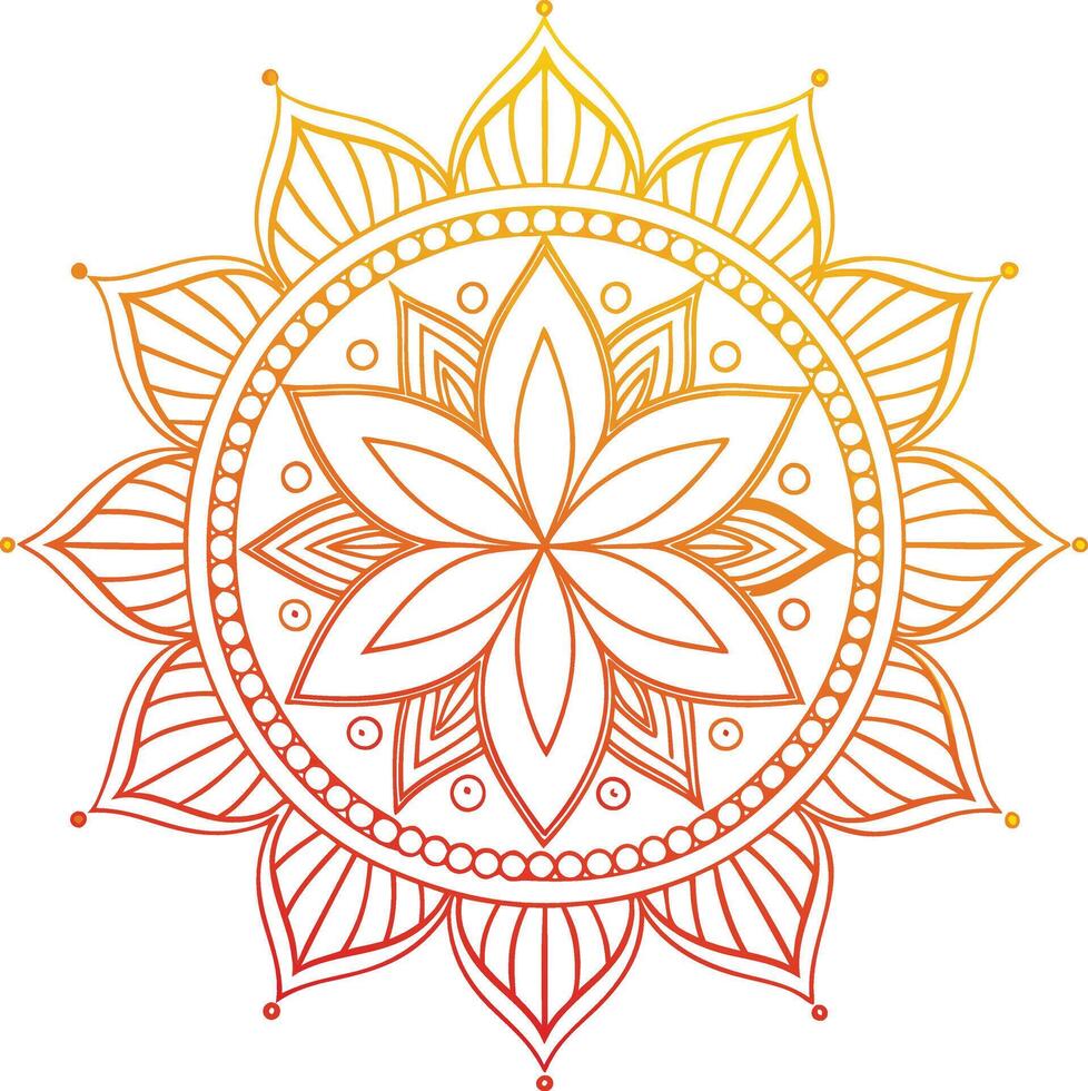 Black complex doodle mandala on a transparent background, for printable coloring vector