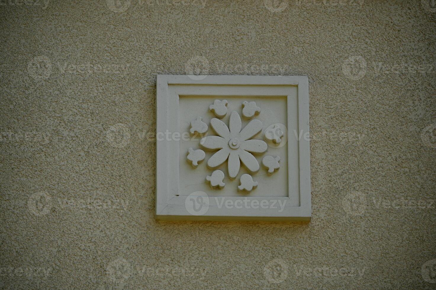 a white square on a wall photo