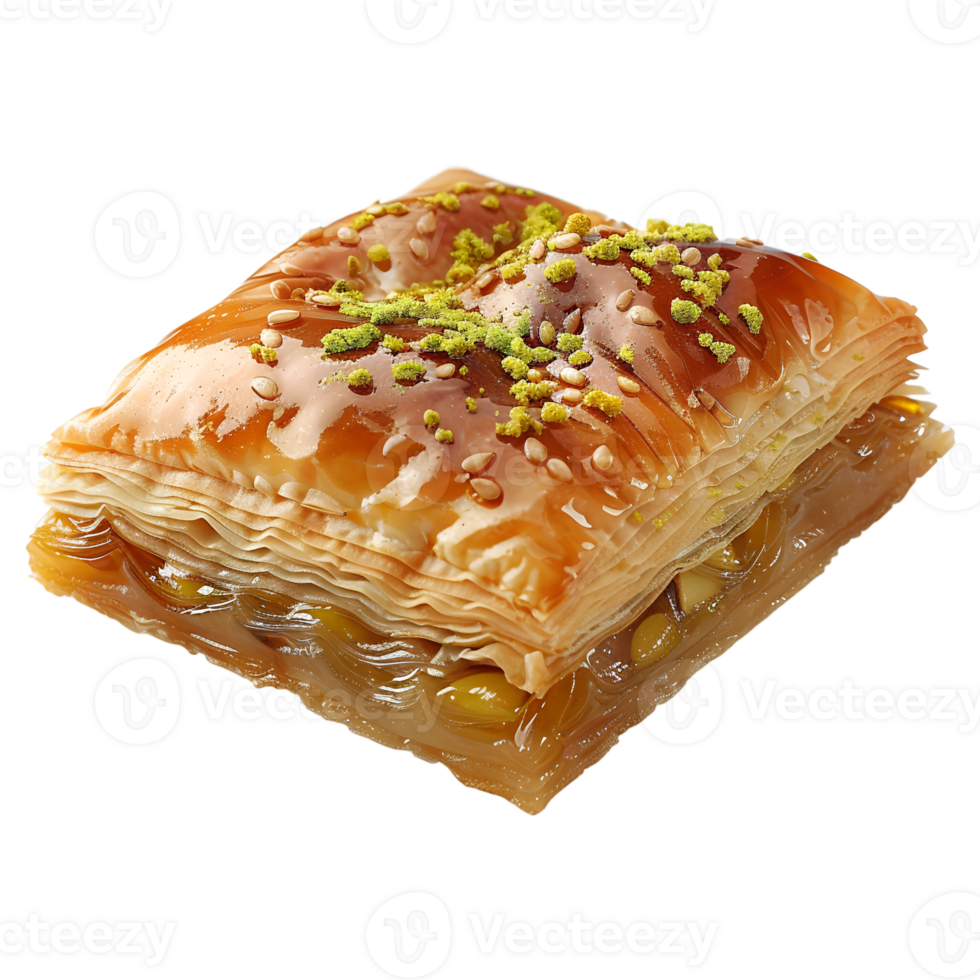 Delicious Baklava on a Clear Background png