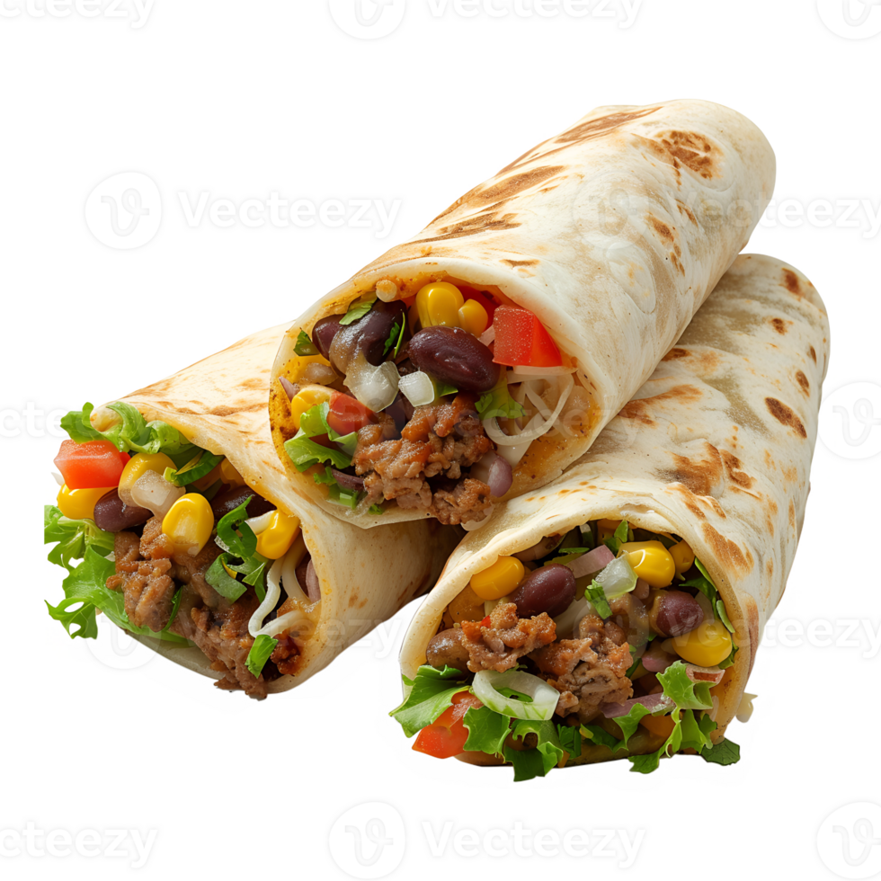 Realistic Burrito Images on a Transparent Background png