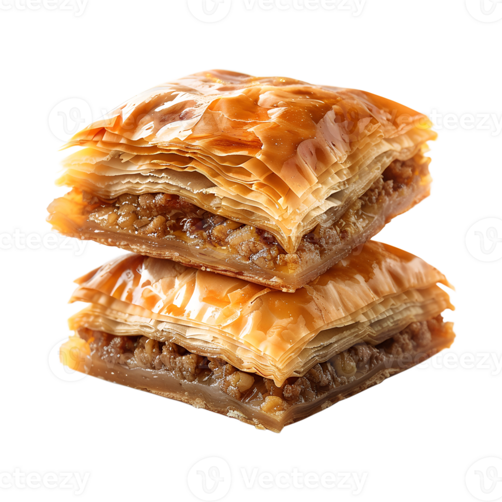 Walnut Baklava on Transparent Background png