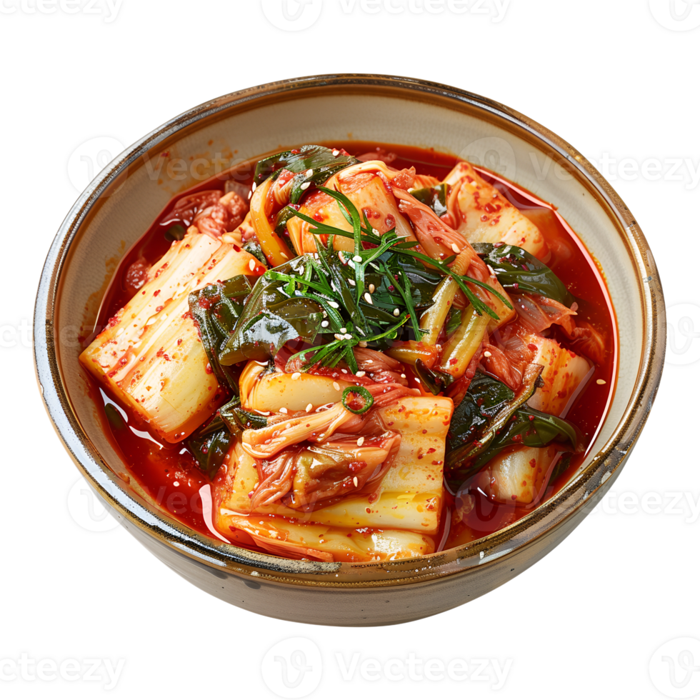 Healthy Fermented Kimchi Cabbage on Transparent File png
