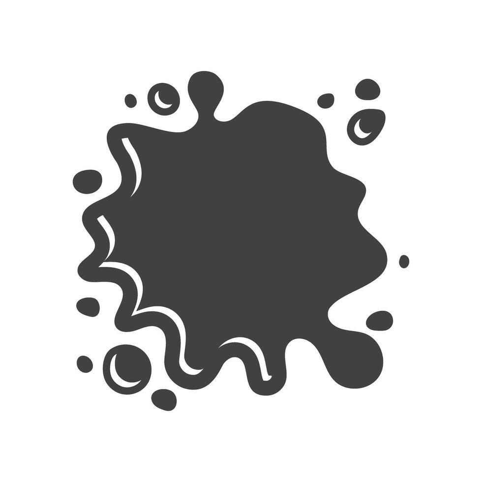 Milk, water blot icon in flat style. Yogurt or cream illustration on isolated background. Liquid splash sign business concept. vector