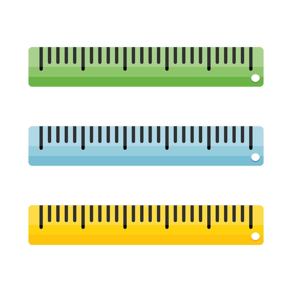 Metric measurement icon in flat style. Measure scale illustration on isolated background. Ruler scale sign business concept. vector