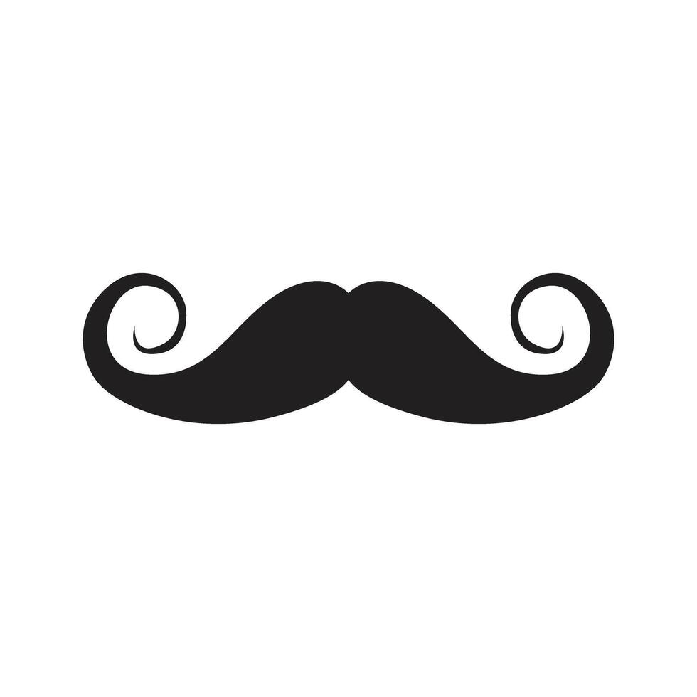 Gentleman mustache icon in flat style. Whisker hairstyle illustration on isolated background. Moustache sign business concept. vector