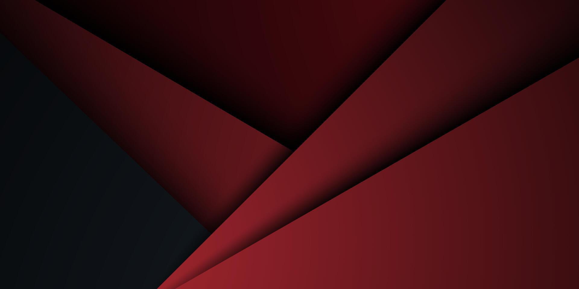 Dark red abstract 3D background overlap pattern layer on dark space for text background design. vector